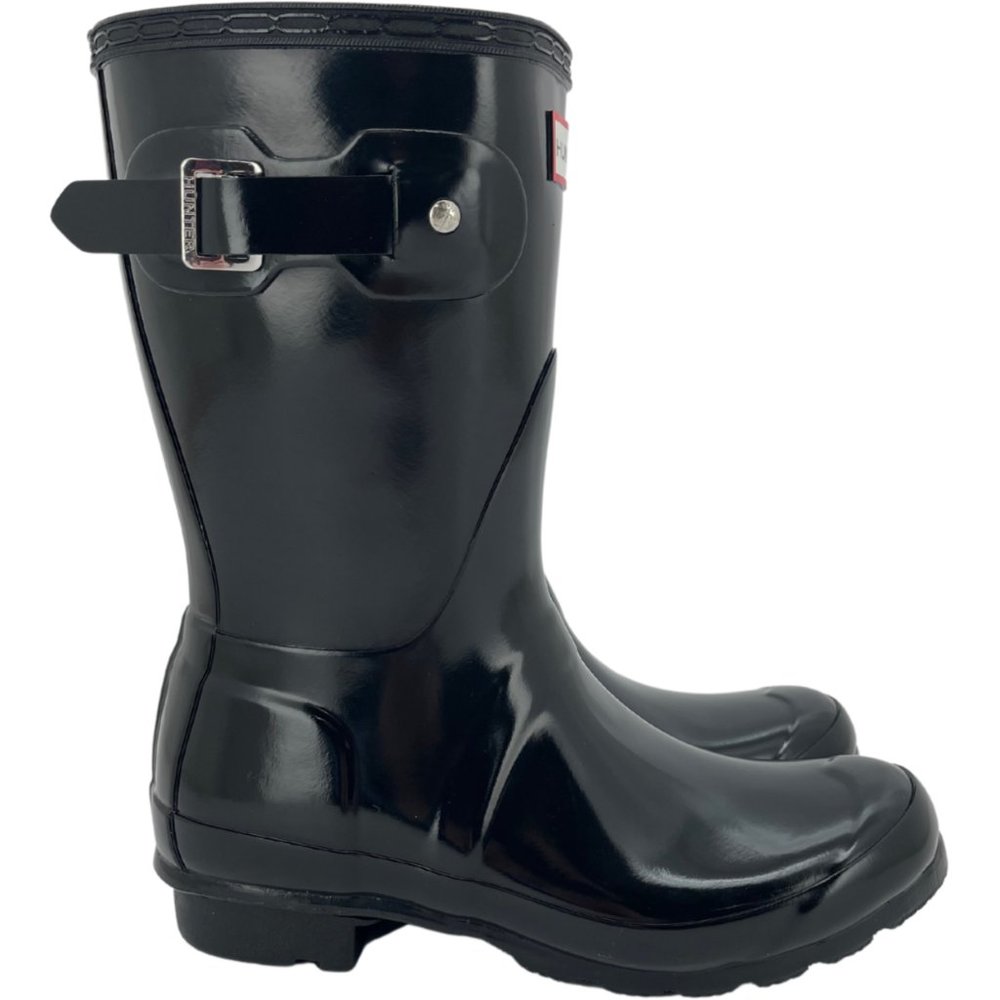 Hunter Wellington Women's Original Short Boot | Gloss Black | Size 7